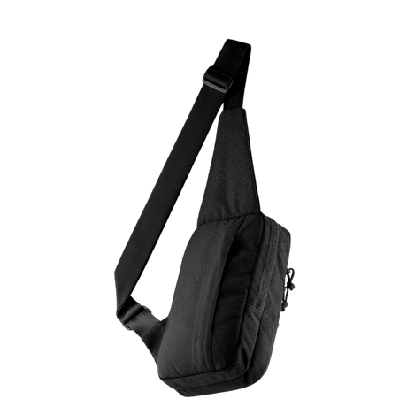 M-Tac Carry Sling Taske Elite Gen.IV i sort med justerbar skulderrem og universelt velcro-hylster, designet til skjult bæring, galleri position 1.