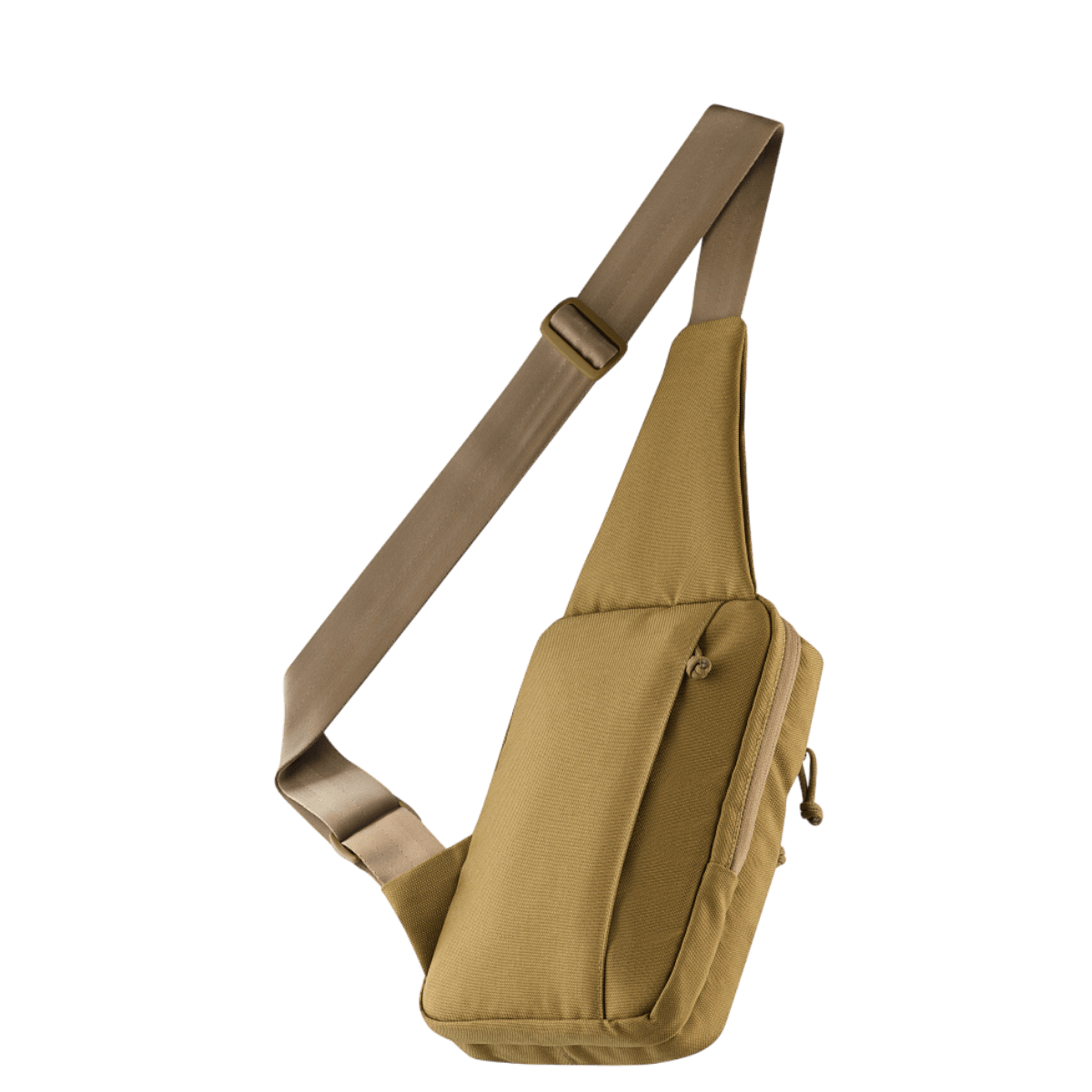 M-Tac Carry Sling Taske Elite Gen.IV med Velcro, designet til skjult våbenbæring, justerbar rem, diskret look, velcro-hylster, hurtig åbning.
