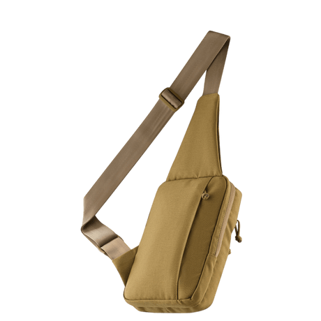 M-Tac Carry Sling Taske Elite Gen.IV med Velcro i kakhifarvet nylon til skjult pistolbæring med justerbar skulderrem, galleri position 1