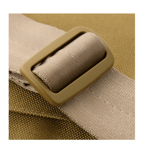 M-Tac Carry Sling Taske Elite Gen.IV med Velcro i kakhifarvet nylon med robust spænde og justerbar rem, galleri position 1.