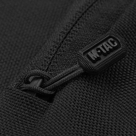 M-Tac Carry Sling Taske Elite Gen.IV med Velcro i sort tæt vævet nylon med gummilogo på lynlås, galleri position 1.