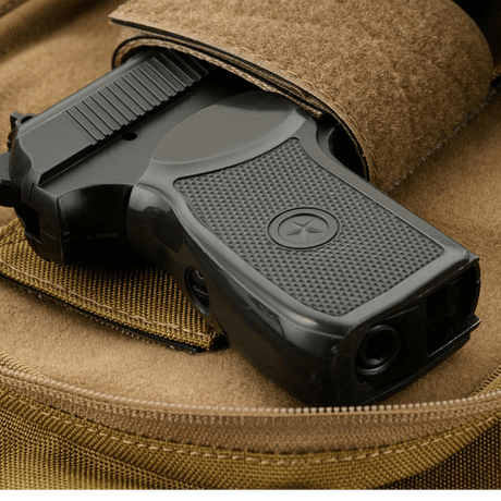 M-Tac Carry Sling Taske Elite Gen.IV med Velcro i kakhyde nylon med universelt hylster til pistol, galleri position 1.