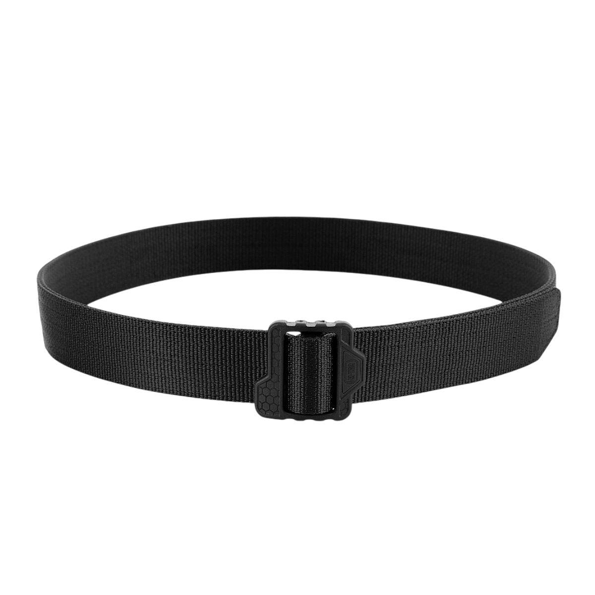 M-Tac Double Duty Taktisk Bælte Hex i sort til dagligt og taktisk brug med holdbar nylon og stærk syning.
