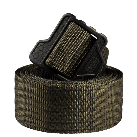 M-Tac Double Duty Taktisk Bælte Hex i robust kakhifarvet nylon med holdbar spænde og slidstærk vævning, galleri position 1.