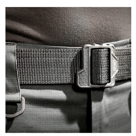 M-Tac Double Duty Taktisk Bælte Hex i sort med slidstærk nylon og robust spænde, designet til taktisk brug, galleri position 1.