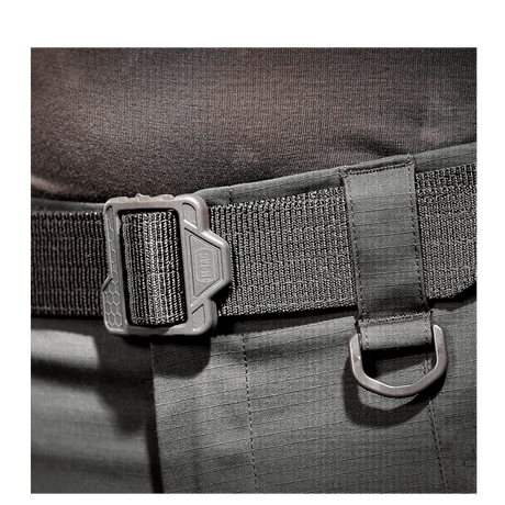M-Tac Double Duty Taktisk Bælte Hex i sort nylon med solid spænde og ekstra D-ring, galleri position 1, til taktisk og daglig brug.