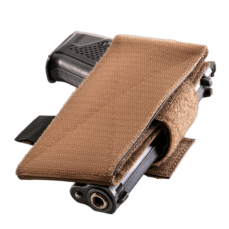 M-Tac CCW Hylster – Modulært Universal Hylster i kakhifarvet Cordura med velcro-hook, designet til diskret bæring, galleri position 1
