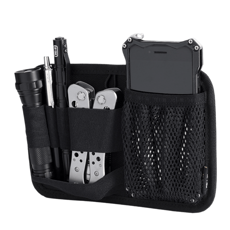 M-Tac Hook & Loop Low Profile Admin Panel i slidstærkt nylon med flere lommer og elastik til organiseret opbevaring, galleri position 1