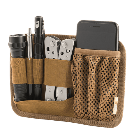 M-Tac Hook & Loop Low Profile Admin Panel i slidstærkt nylon med elastiske holdere og meshlomme til organisering, galleri position 1
