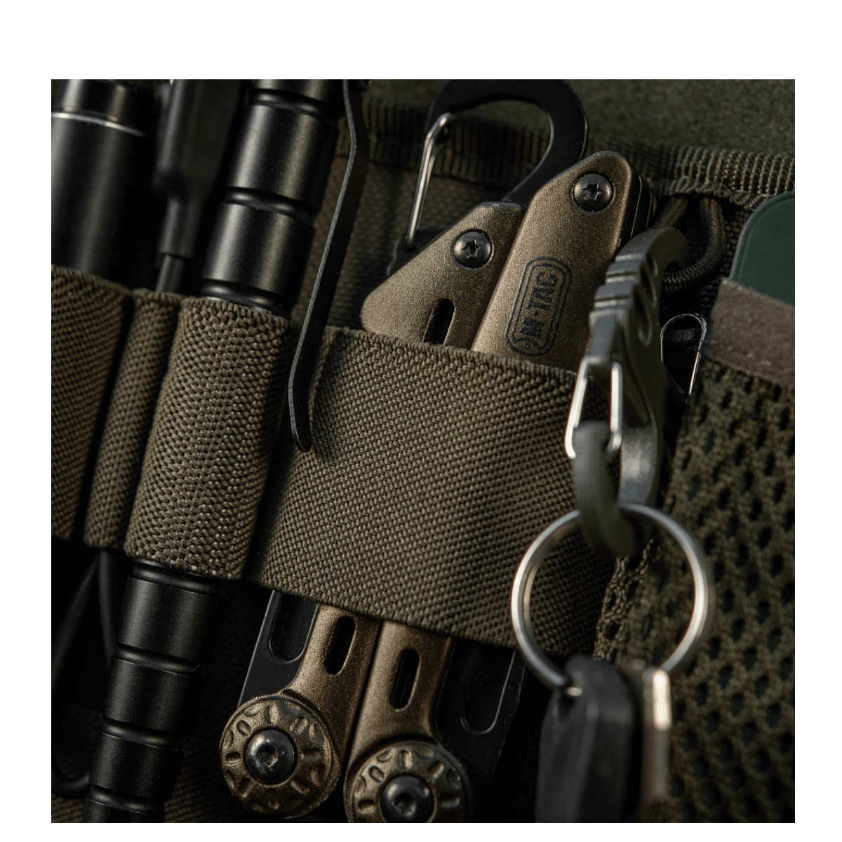 M-Tac Hook & Loop Low Profile Admin Panel modulær organizer med elastiske fastgøringer til gadgets og værktøjer.