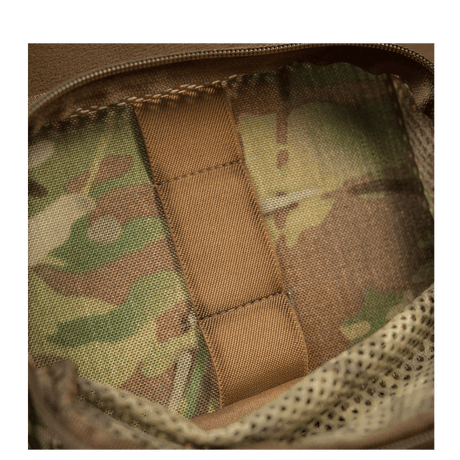 M-Tac Hook & Loop Utility Panel med modulær lynlåslomme og mesh, designet til indvendig organisering i taske, galleri position 1, camouflage.