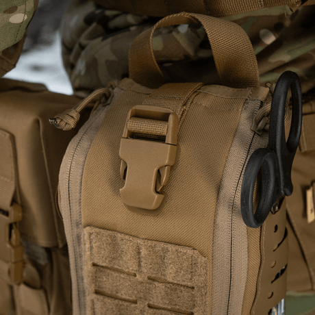 M-Tac Medical Pouch Elite Rip Off - taktisk førstehjælpstaske med hurtig adgang og elastiske stropper til sikker organisering