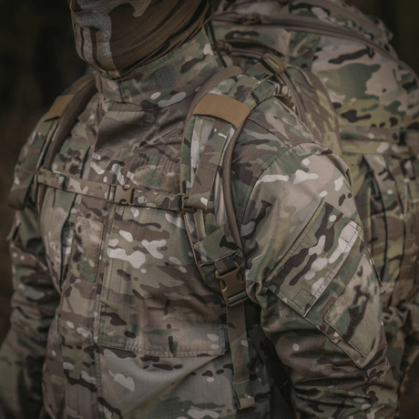 M-Tac Rygsæk Large Gen.IV Elite i camouflage-design til taktisk brug og holdbarhed.