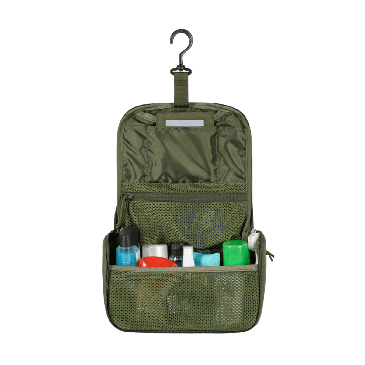 M-Tac Toilettaske med opbevaring til hygiejneartikler, vandafvisende 600D polyester, kompakt og holdbar design til rejsebrug.