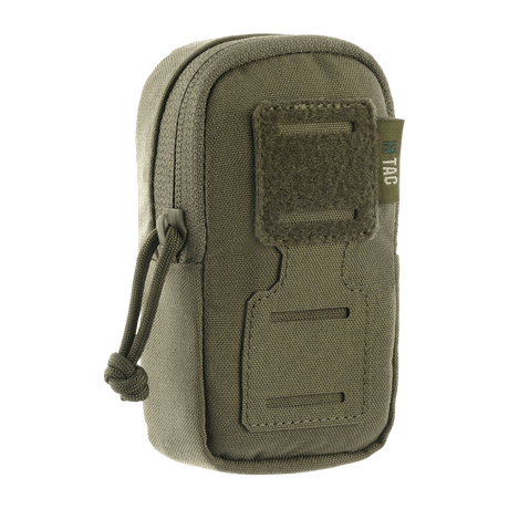 M-Tac PC Utility Pouch Elite i oliven Cordura med MOLLE-interface og Velcro-panel til patches, 13x6x3 cm, bunddræn til taktisk brug.