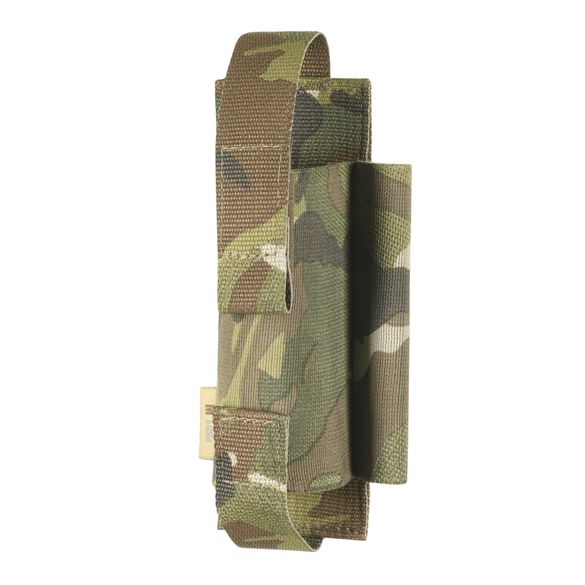 M-Tac Elastisk Tourniquet Pouch Molle Gen.III i camouflage, holdbar Cordura Squadron, 15 x 5 cm, med elastikker til sikring.