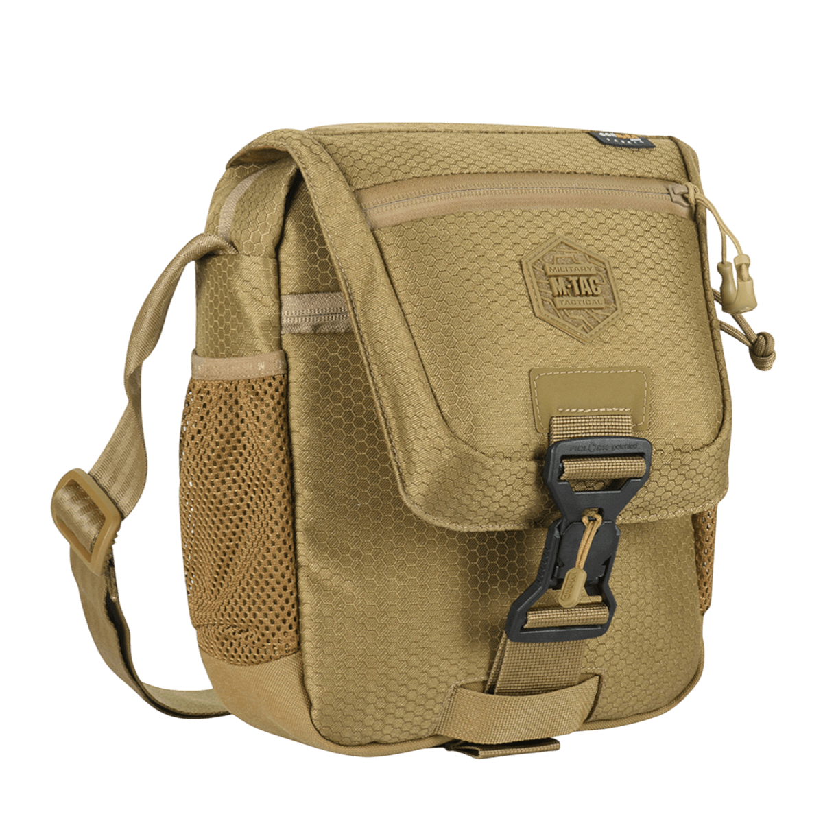 M-Tac Satellite Magnettaske Gen. II Elite Hex, slidstærk organiserings-taske, Cordura Hex stof, med magnetisk lukning, brun farve.