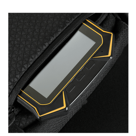 M-Tac Satellite Magnettaske Gen. II Elite Hex i sort Cordura Hex med NIJ-certificering, detaljeret visning af lynlås og materiale, galleri position 1.
