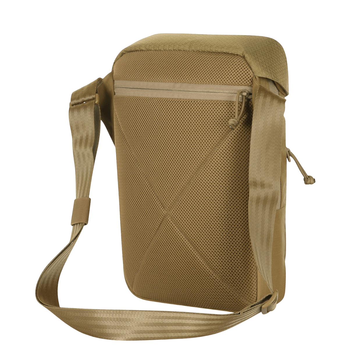 M-Tac Magnet XL Taske Elite Hex med FidLock låsesystem og aftageligt Velcro-panel i beige, set bagfra.