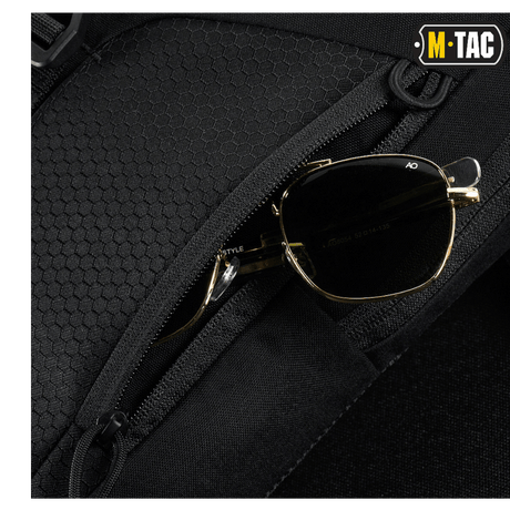 M-Tac Magnet XL Taske Elite Hex med skulderrem og solbriller i lynlåslomme