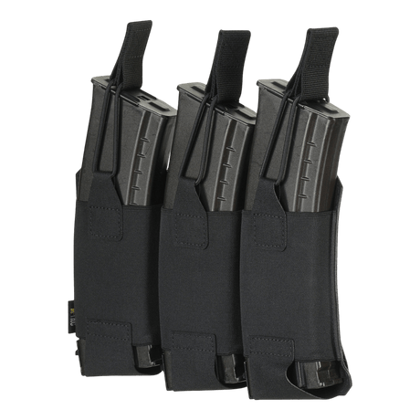 M‑Tac Elastisk Triple Magazine Pouch Elite til tre AK/AR-magasiner, Cordura 500D, MOLLE Laser Cut montering, kompakt design