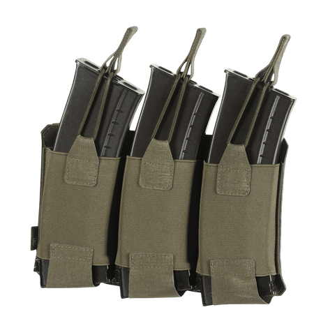 M‑Tac Elastisk Triple Magazine Pouch Elite til tre magasiner, lavet af Cordura 500D med MOLLE kompatibilitet