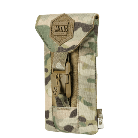 M-Tac Smartphone Lomme Elite Large Hex i sort CORDURA HEX materiale med WJ magnetisk spænde til sikker opbevaring af smartphones.