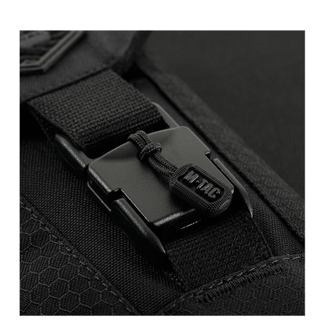 M-Tac Smartphone Lomme Elite Large Hex, sort CORDURA HEX med WJ spændelukning til sikker smartphone-opbevaring. Stilfuldt og slidstærkt design.