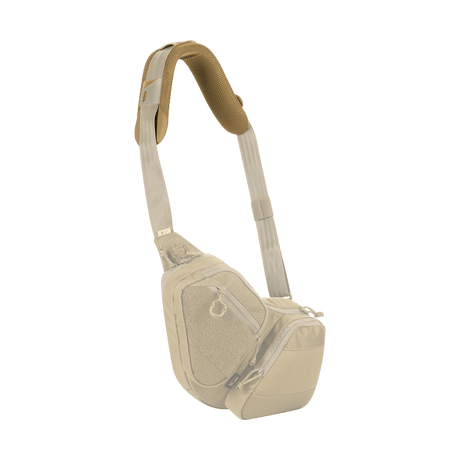 M‑Tac Skulderremspude 40 mm Elite, skulderpude til tasker, Cordura materiale, 3D mesh for komfort og ventilation, beige farve.