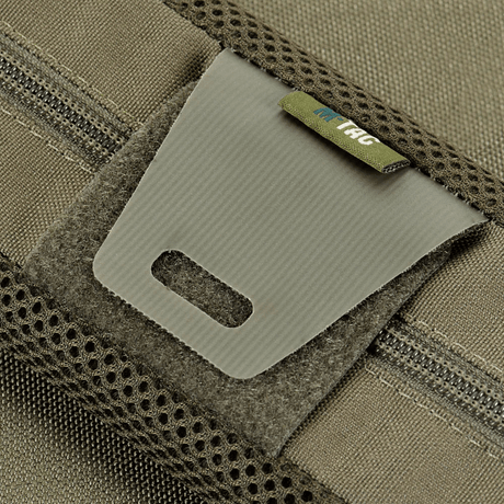 M‑Tac Skulderremspude 50 mm Elite i slidstærkt Cordura, 3D mesh inderside for komfort og ventilation, nærbillede af rempude.