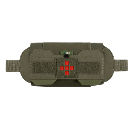M‑Tac Horizontal Medical Pouch Elite i Cordura 500D med YKK AquaGuard lynlås, ideel til feltførstehjælp, lukket og klar til brug.