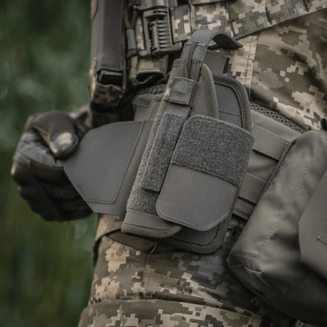 M-Tac Universal Taktisk Hylster Elite Venstre i lamineret Cordura 500D med justerbar pasform og NIJ-certificering, galleri position 1.