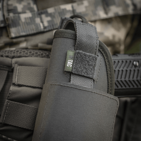 M-Tac Universal Taktisk Hylster Elite Venstre i laminated Cordura 500D med NIJ-certificering, justerbar størrelse, galleri position 1.