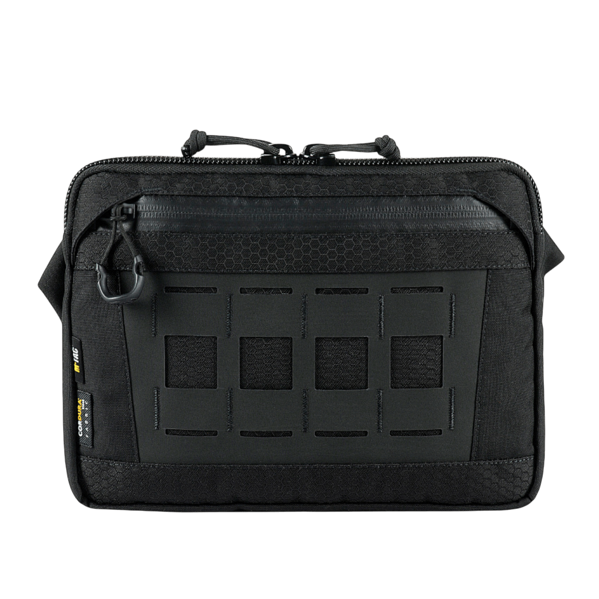 M-Tac Admin Taske Elite i sort Cordura 500D med to lynlåse, stilfuldt design, holdbart materiale, justerbar skulderrem med fastex.