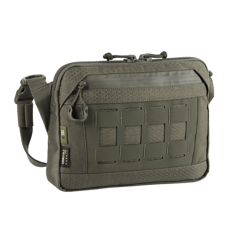 M-Tac Admin Taske Elite i Cordura 500D, slidstærk og stilfuld, med justerbar skulderrem og YKK lynlåse.