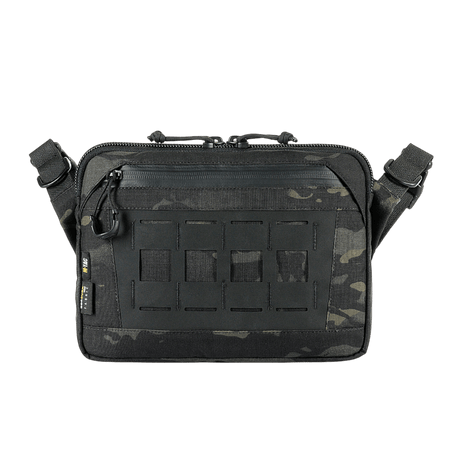 M-Tac Admin Taske Elite i sort med holdbart Cordura 500D materiale og justerbar skulderrem, perfekt til stilfuld og praktisk brug.