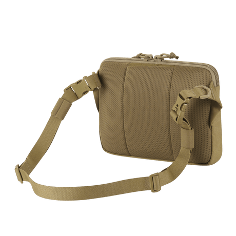 M-Tac Admin Taske Elite i slidstærkt Cordura materiale med justerbar skulderrem, set bagfra.