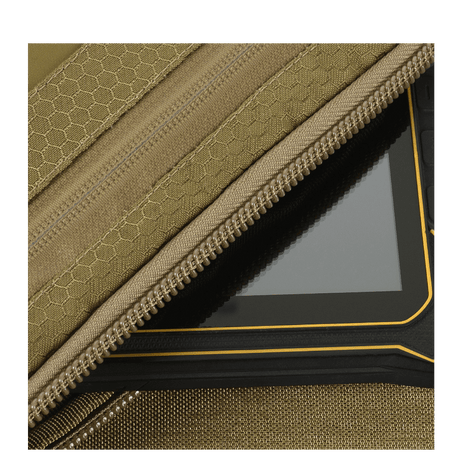 Detalje af M-Tac Admin Taske Elite lavet af Cordura 500D med slidstærkt materiale og kvalitetslynlås fra verdensførende producenter.
