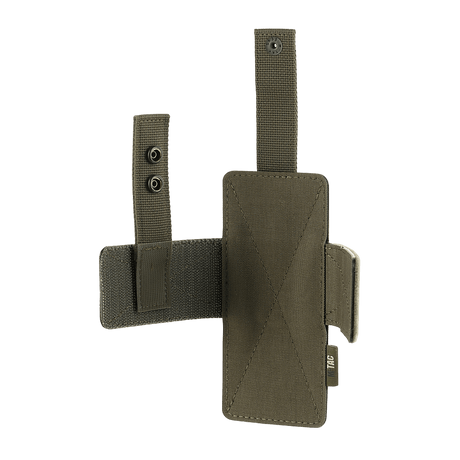 M-Tac Modulært Universalt Hylster med Lås Light til taktiske tasker og rygsække, justerbar til de fleste pistoler med velcro-fastgørelse.