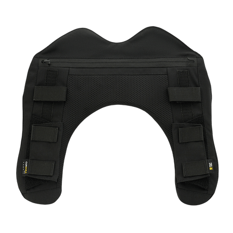 M-Tac Skulderpude til Plate Carrier Cuirass QRS i sort Cordura med 3D-mesh paneler for komfort og ventilation.