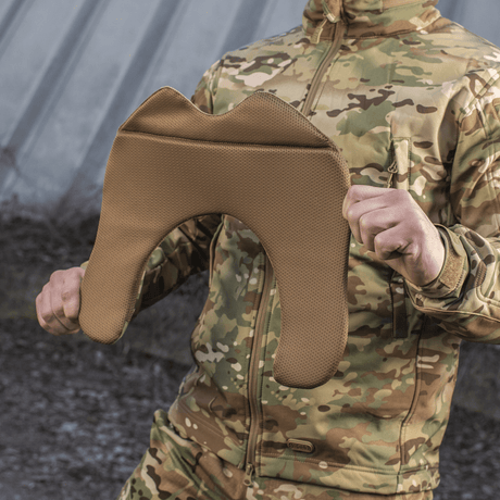 M-Tac Skulderpude til Plate Carrier Cuirass QRS i slidstærkt Cordura, for bedre vægtfordeling og komfort.