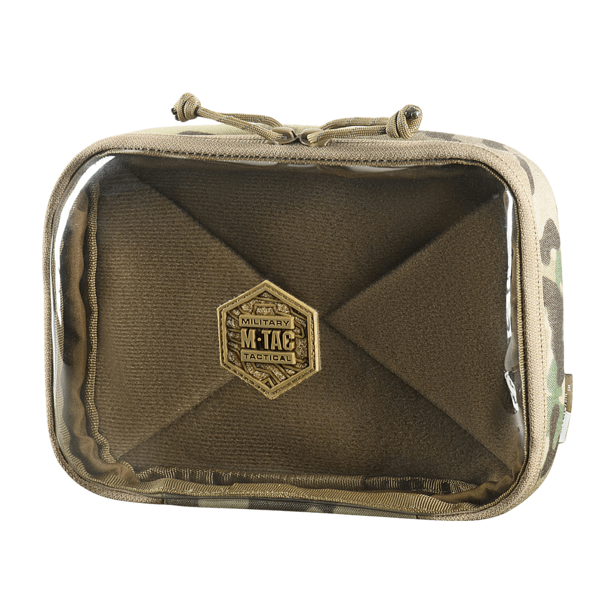 M-Tac Utility Organizer Slim Elite i Cordura 500D med transparent PVC-forvæg, kompakt design til sikker opbevaring.