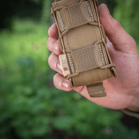 M-Tac Pistolmagasinlomme Kolchan i robust Cordura med NIJ-certificering til taktisk magasinopbevaring, vist i galleri position 1.