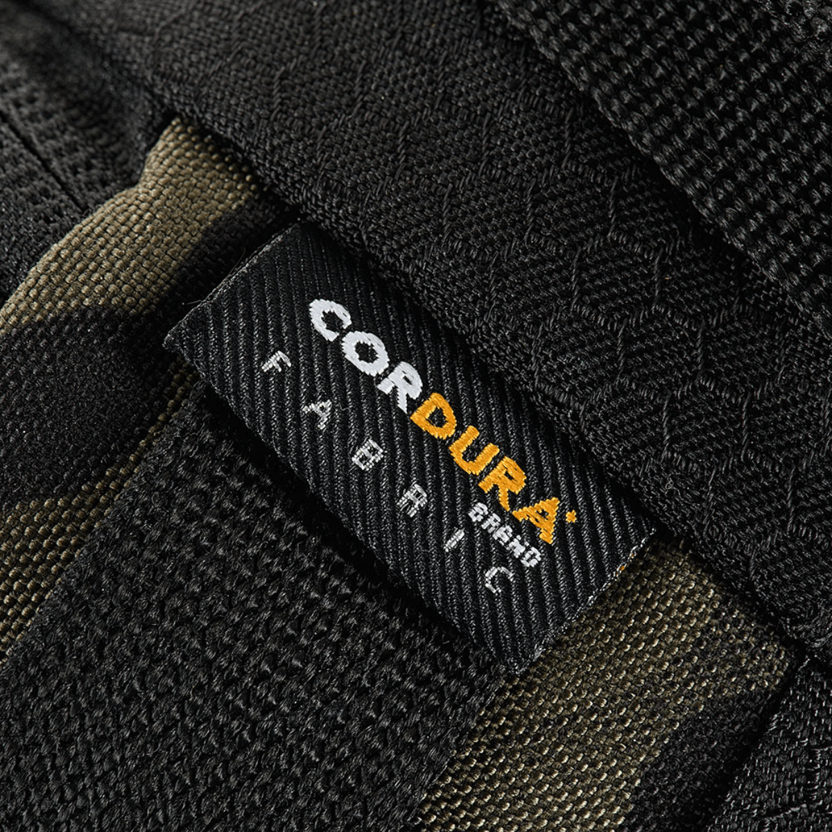 M‑Tac Bæltetaske Elite Hex i Cordura stof, tæt på detaljeret mærkevisning.