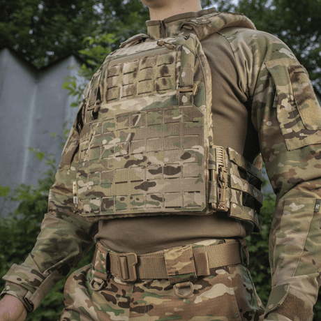M-Tac Frontpanel til Plate Carrier Cuirass QRS XL i camo Cordura 500D med NIJ-certificering, vist i galleri position 1.
