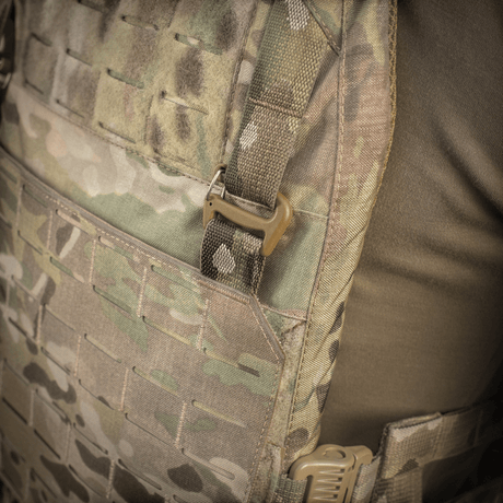 M-Tac Frontpanel til Plate Carrier Cuirass QRS XL i slidstærkt Cordura 500D med NIJ-certificering, vist i galleri position 1 tæt på detaljer.
