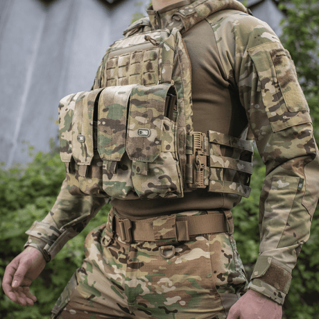 M-Tac Frontpanel til Plate Carrier Cuirass QRS XL i camo Cordura 500D med NIJ-certificering, vist i galleri position 1 på taktisk udstyr.