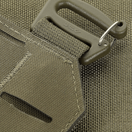 M-Tac Frontpanel til Plate Carrier Cuirass QRS XL i slidstærkt Cordura 500D med detaljer i galleri position 1 tæt på spænde og stofstruktur