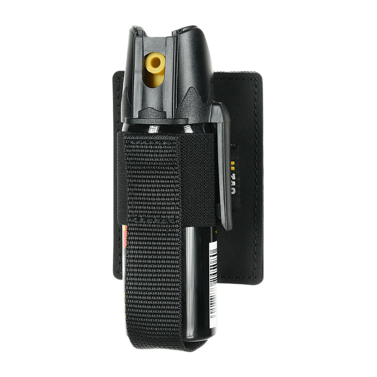 M‑Tac Modulær Indsats til Pepperspray i polymerkomposit, med elastik og Velcro-funktionalitet for sikker og hurtig adgang.
