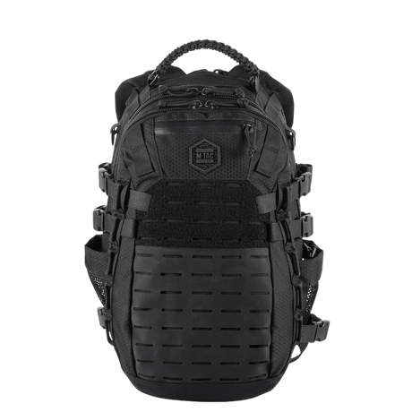 M-Tac Mission Rygsæk Elite Hex med ergonomisk design, lavet af Cordura 1000D, udstyret med MOLLE LASER CUT-system til fleksibilitet.